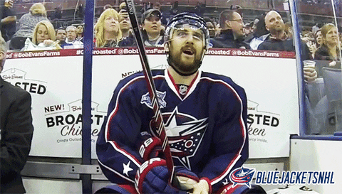 Come On Shrug GIF by Columbus Blue Jackets - Find & Share on GIPHY