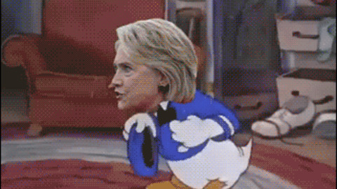 Trump vs Hillary funny Gif