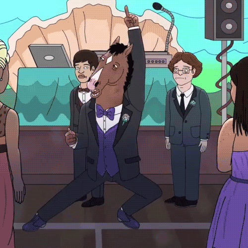 BoJack Horseman dancing wedding disco bojack horseman GIF