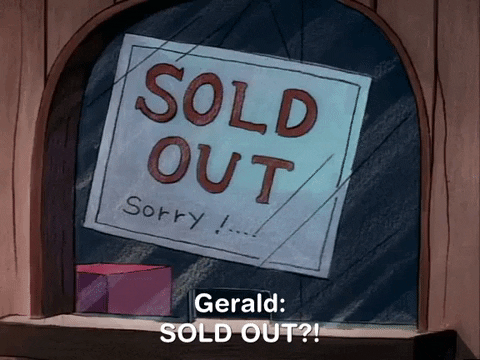 sold out nothing left