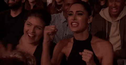 MTV Movie Awards cheer cheering mtv movie awards movie awards 2016 GIF