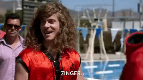 Shaggy man saying "zinger"