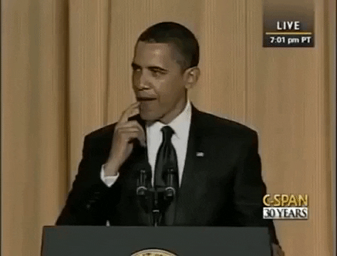 Barack Obama looking thoughtful