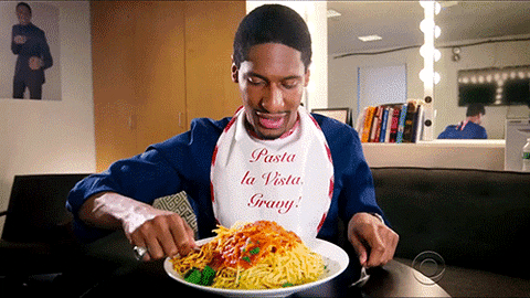The Late Show With Stephen Colbert food hungry yum late show GIF