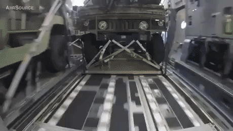 Humvee Dropped From C17 in funny gifs