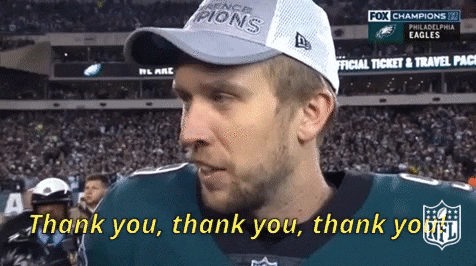Nick Foles Thank You GIF by NFL - Find & Share on GIPHY