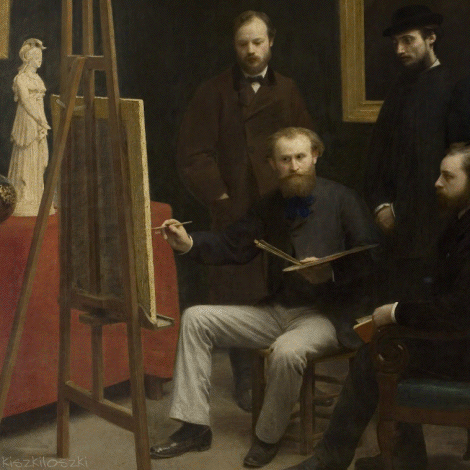 классические картины в смешные гифки, Kiszkiloszki, Каетан Обарски, Kajetan Obarski)