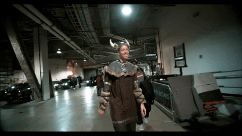 Justin Hamilton Viking Costume GIF by NBA - Find & Share on GIPHY