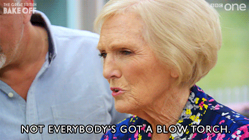 Great British Bake Off Not Everybodys Got A Blow Torch GIF by BBC