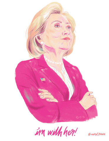 Im With Her Hillary Clinton GIF by merylrowin