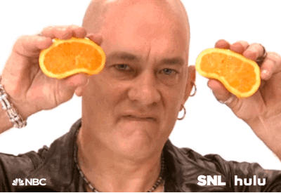 Image result for oranges are cool gif