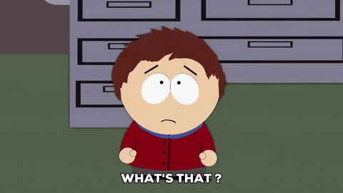 South Park animated child asking what's that?