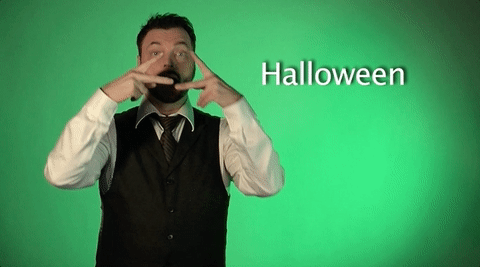 Sign Language Halloween GIF by Sign with Robert - Find & Share on GIPHY