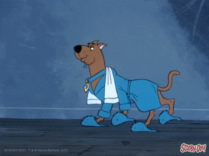 GIF DOg walking with dress