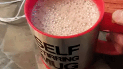 Self Stirring Mug gif