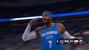 russell westbrook three point celebration gif