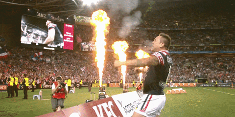 Jared Waerea-Hargreaves Fire GIF by Sydney Roosters Football Club