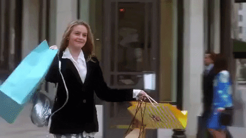 Image result for clueless shopping gif