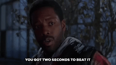 Kadeem Hardison You Got Two Seconds To Beat It GIF
