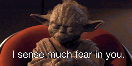 Star Wars fear afraid yoda fearful