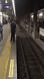 Waiting For Train in funny gifs