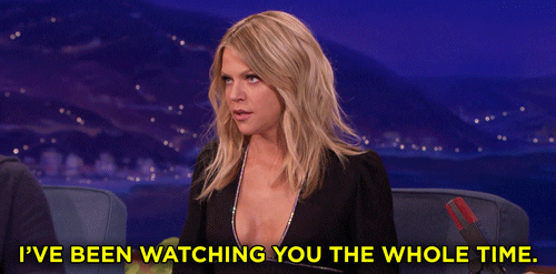 Watching You Kaitlin Olson GIF by Team Coco - Find & Share on GIPHY
