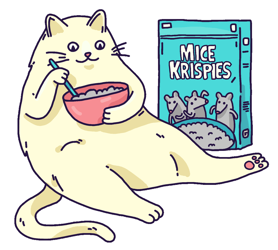 Hungry Cat Sticker by Michelle Porucznik for iOS & Android GIPHY