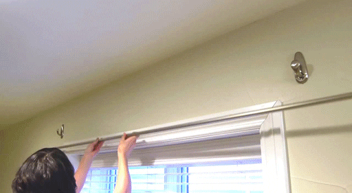 Hang Curtains Without Making Holes, How To Install Shower Curtain Rod Without Drilling