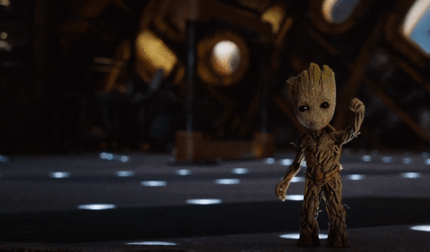 guardians of the galaxy vol 2 baby groot waving to gamora during battle