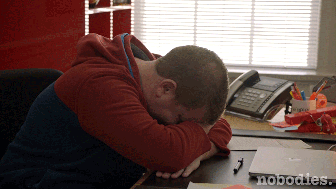 Crying homework gif image