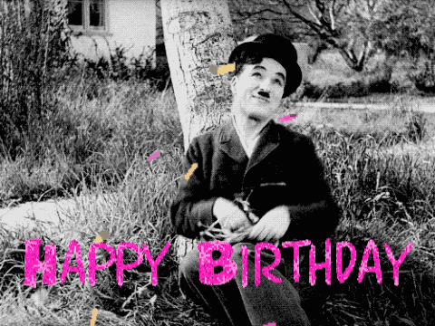  birthday happy birthday hbd charlie chaplin GIF