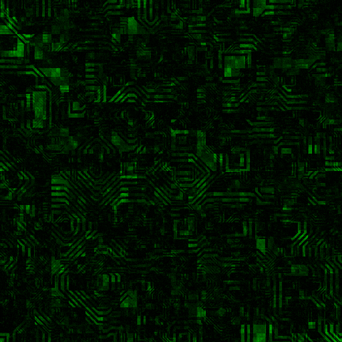 Psyklon glitch tech green digital