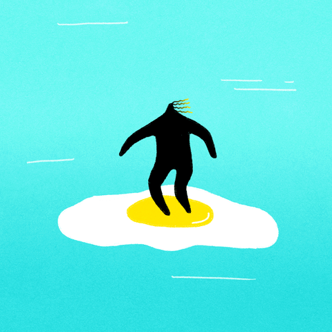 Illustration Surfing animated GIF