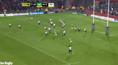 Huge fend/stiff arm/don't argue in Australian National Rugby League ...