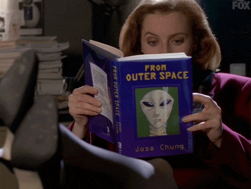 Scully reading.