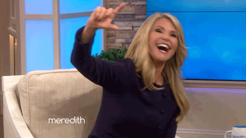 Christie Brinkley Smile GIF by The Meredith Vieira Show - Find & Share on GIPHY