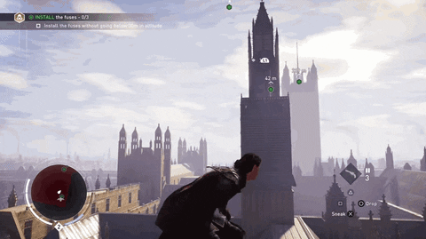 Grappling hook gameplay from Assassin's Creed Syndicate
