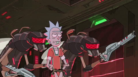 t shirt rick et morty "rick prisonnier"