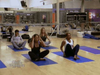 funny office yoga gif