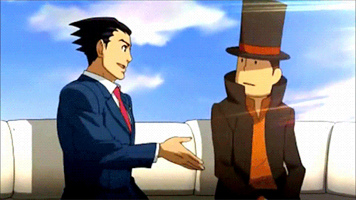 Phoenix Wright Vs Professor Layton Animated GIF