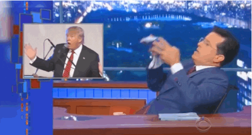 stephen colbert eating donald trump cookies the late show with stephen colbert