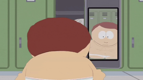 South Park tv comedy central exercise mirror