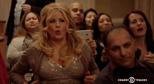  comedy central amy schumer jennifer coolidge babies and bustiers GIF