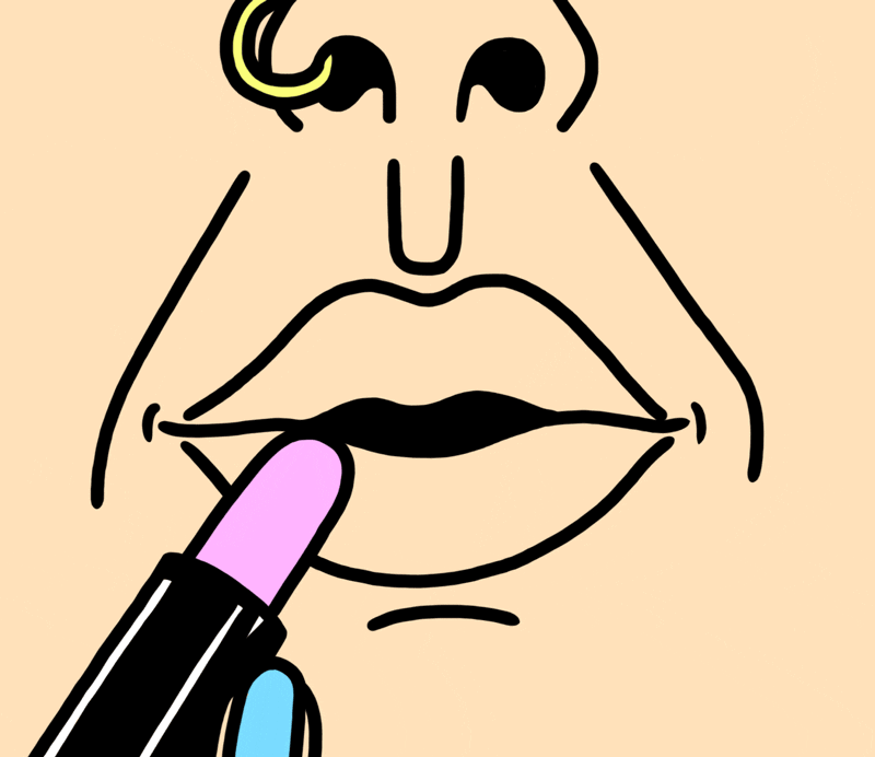 Entity shares gif of lipstick 