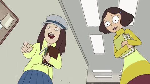 Rick and Morty laughing adult swim 02x04 pointing and laughing