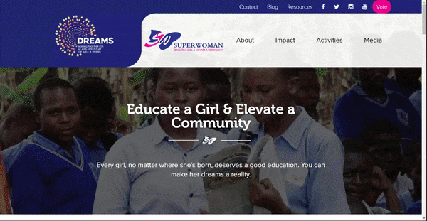 superwoman.ug uganda school girl campaign website demo
