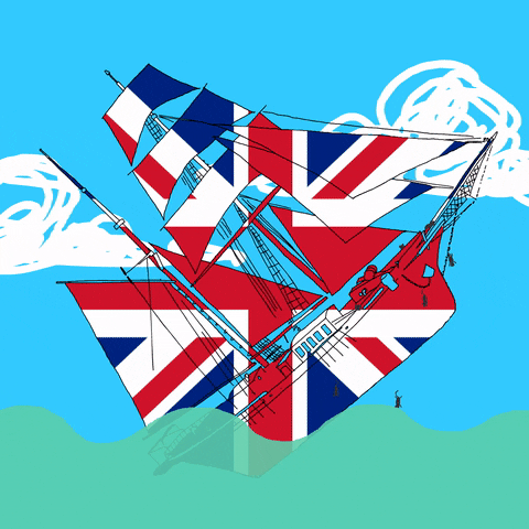 Britanska ladja se potaplja