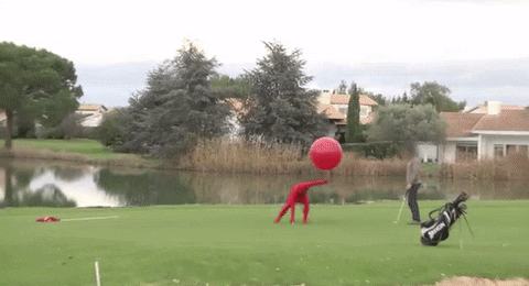 golf prank haha devil stealing golf ball