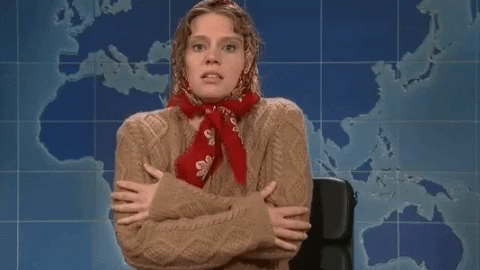 Freezing Kate Mckinnon GIF by Saturday Night Live - Find & Share on GIPHY