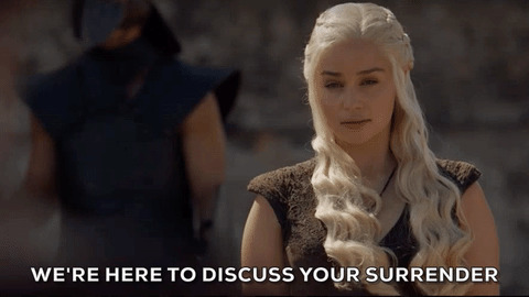 We're here to Discuss your Surrender best Gif